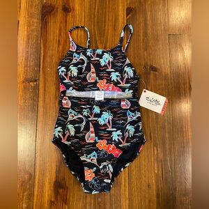 Salt Life Girl’s  Tropical  Pattern One-Piece Swimsuit NWT